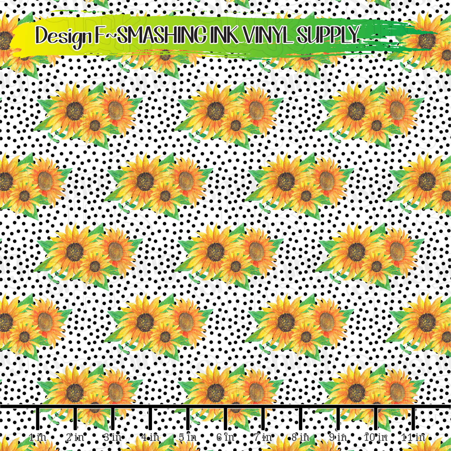 Sunflower Dots ★ Laser Safe Adhesive Film (TAT 3 BUS DAYS)