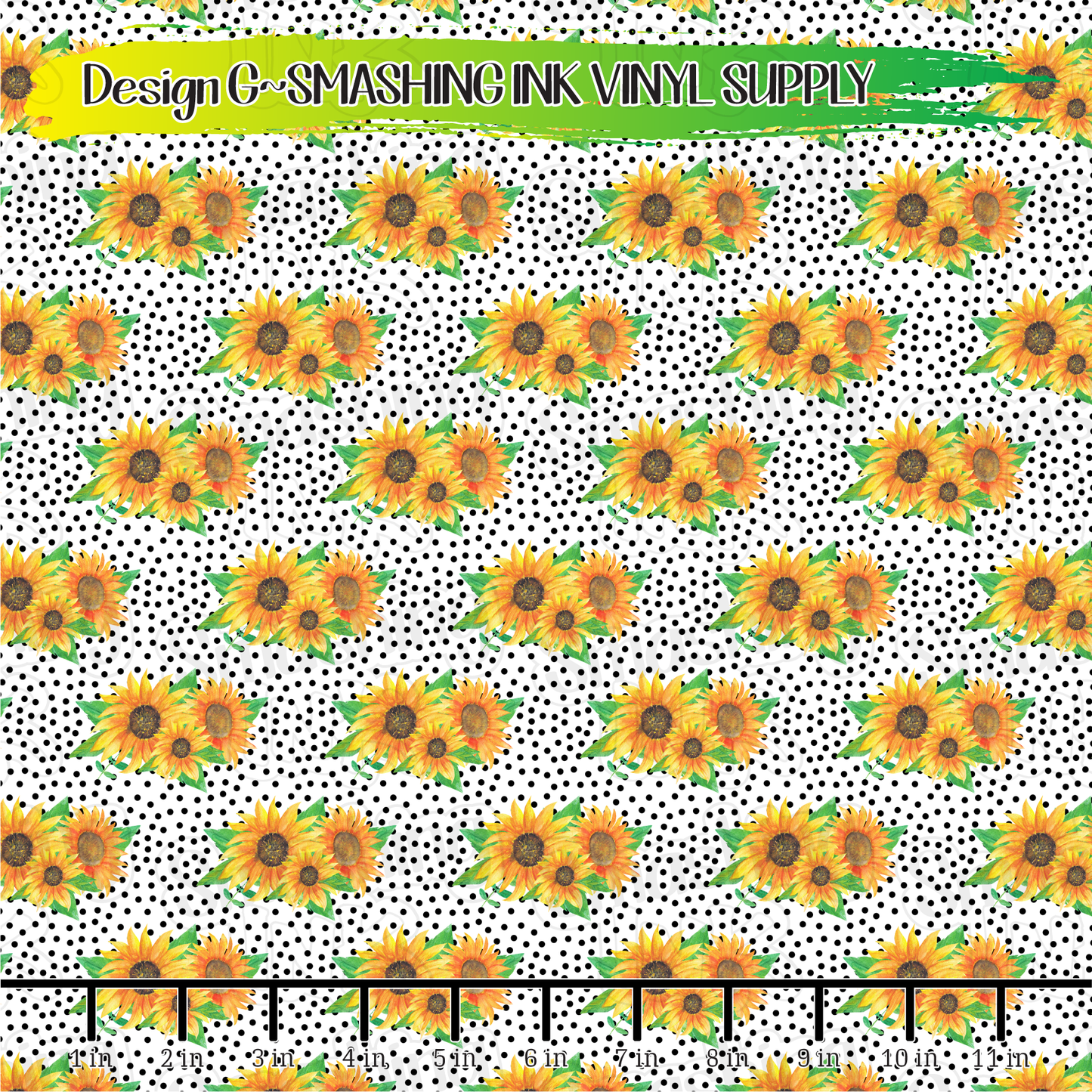 Sunflower Dots ★ Laser Safe Adhesive Film (TAT 3 BUS DAYS)