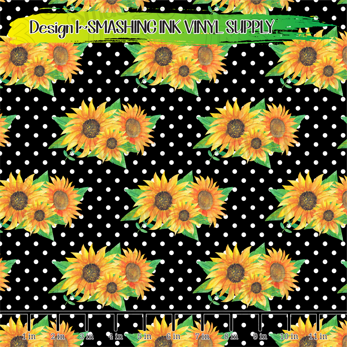 Sunflower Dots ★ Laser Safe Adhesive Film (TAT 3 BUS DAYS)