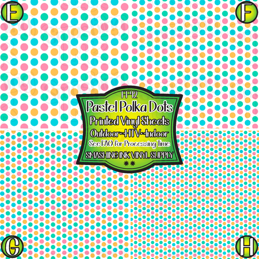Pastel Dots ★ Pattern Vinyl | Faux Leather | Sublimation (TAT 3 BUS DAYS)