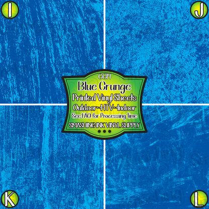 Blue Grunge ★ Pattern Vinyl | Faux Leather | Sublimation (TAT 3 BUS DAYS)
