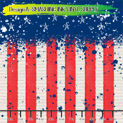 Patriotic Grunge ★ Pattern Vinyl | Faux Leather | Sublimation (TAT 3 BUS DAYS)