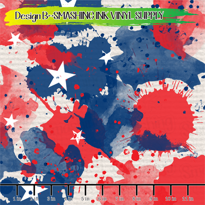 Patriotic Grunge ★ Pattern Vinyl | Faux Leather | Sublimation (TAT 3 BUS DAYS)