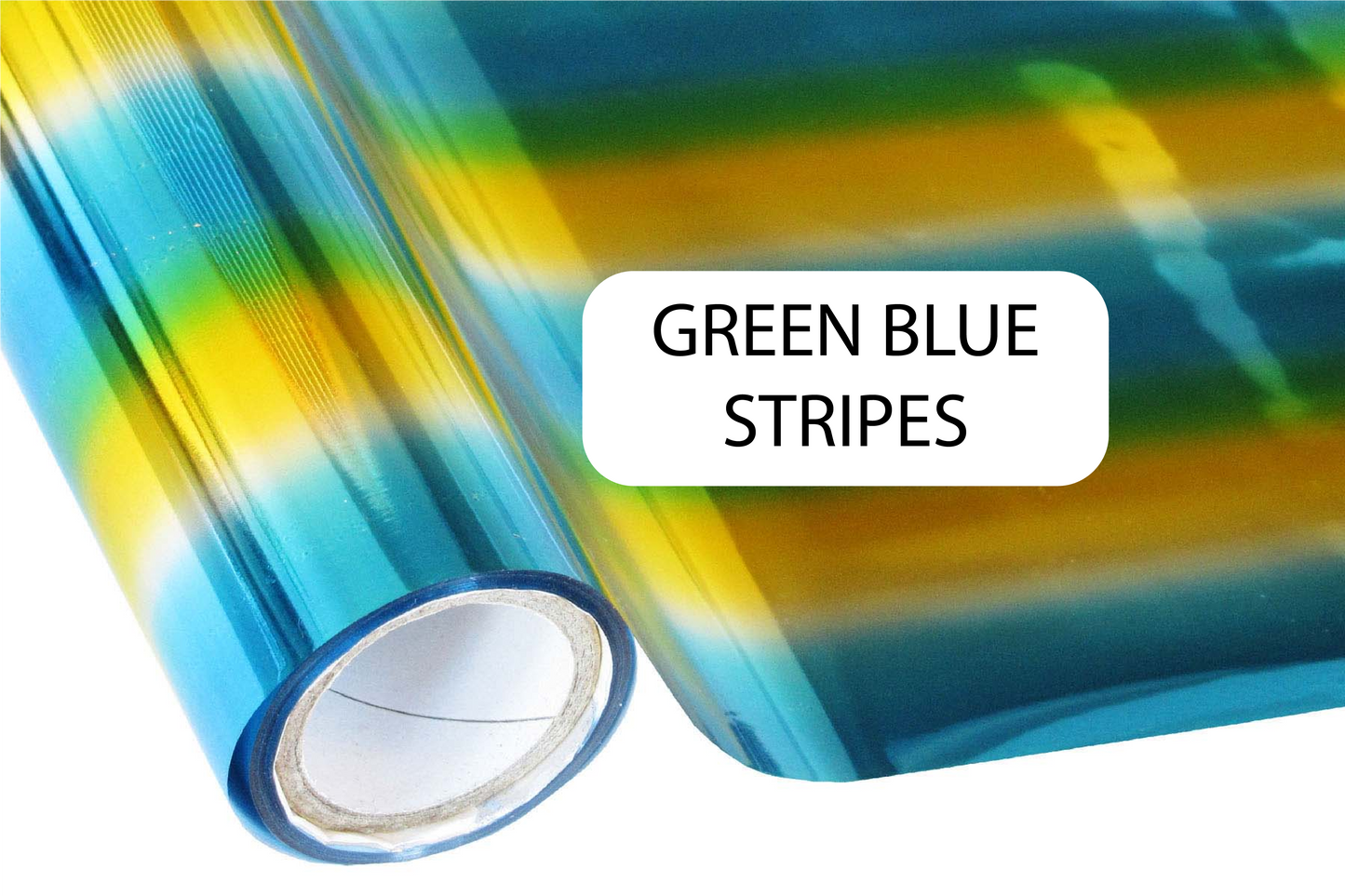 Green Blue Stripes - Heat Transfer Foil