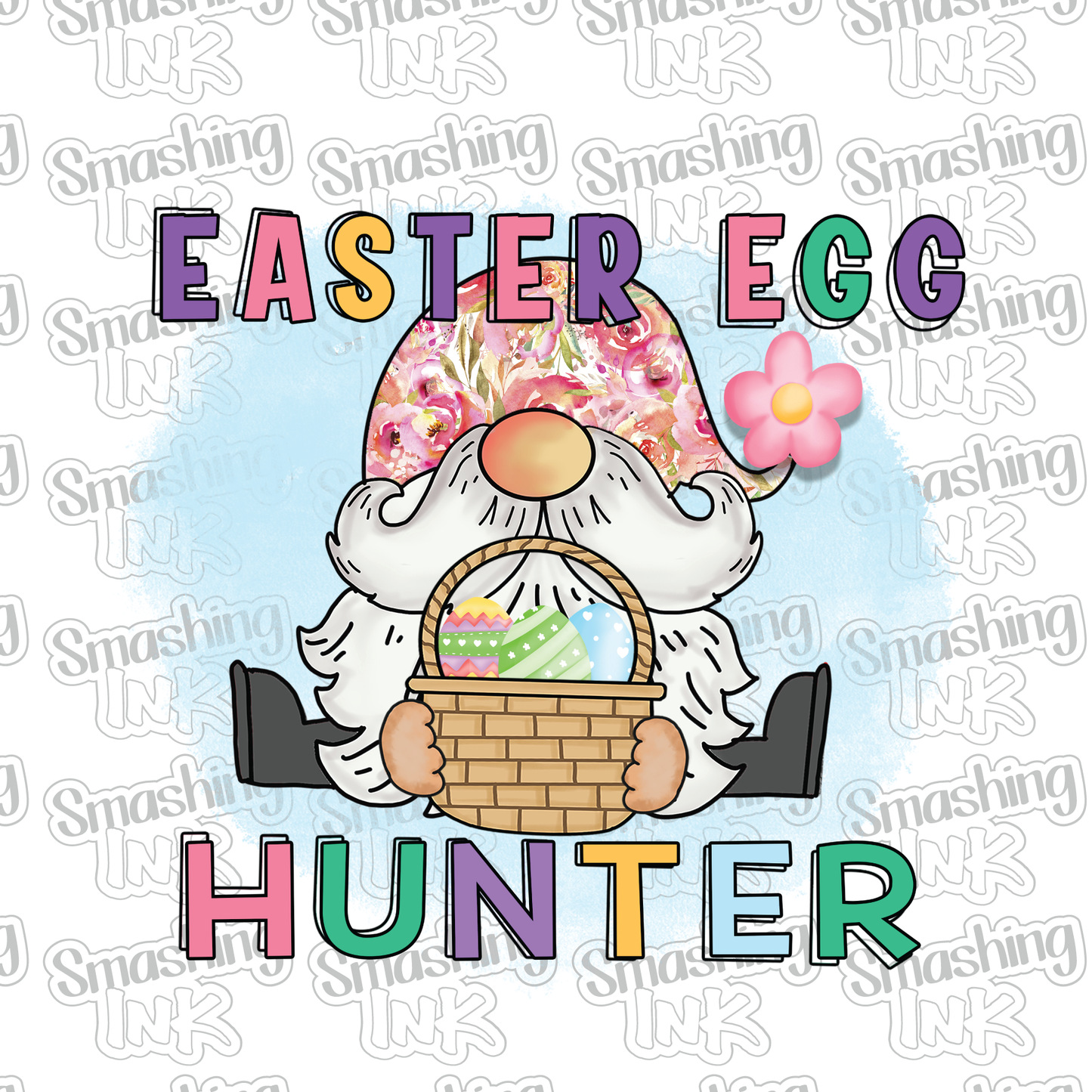 Gnome Easter Egg Hunter - Heat Transfer | DTF | Sublimation (TAT 3 BUS DAYS) [4C23-9HTV]