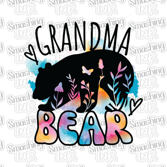 Grandma Bear - Heat Transfer | DTF | Sublimation (TAT 3 BUS DAYS) [5G16-2HTV]