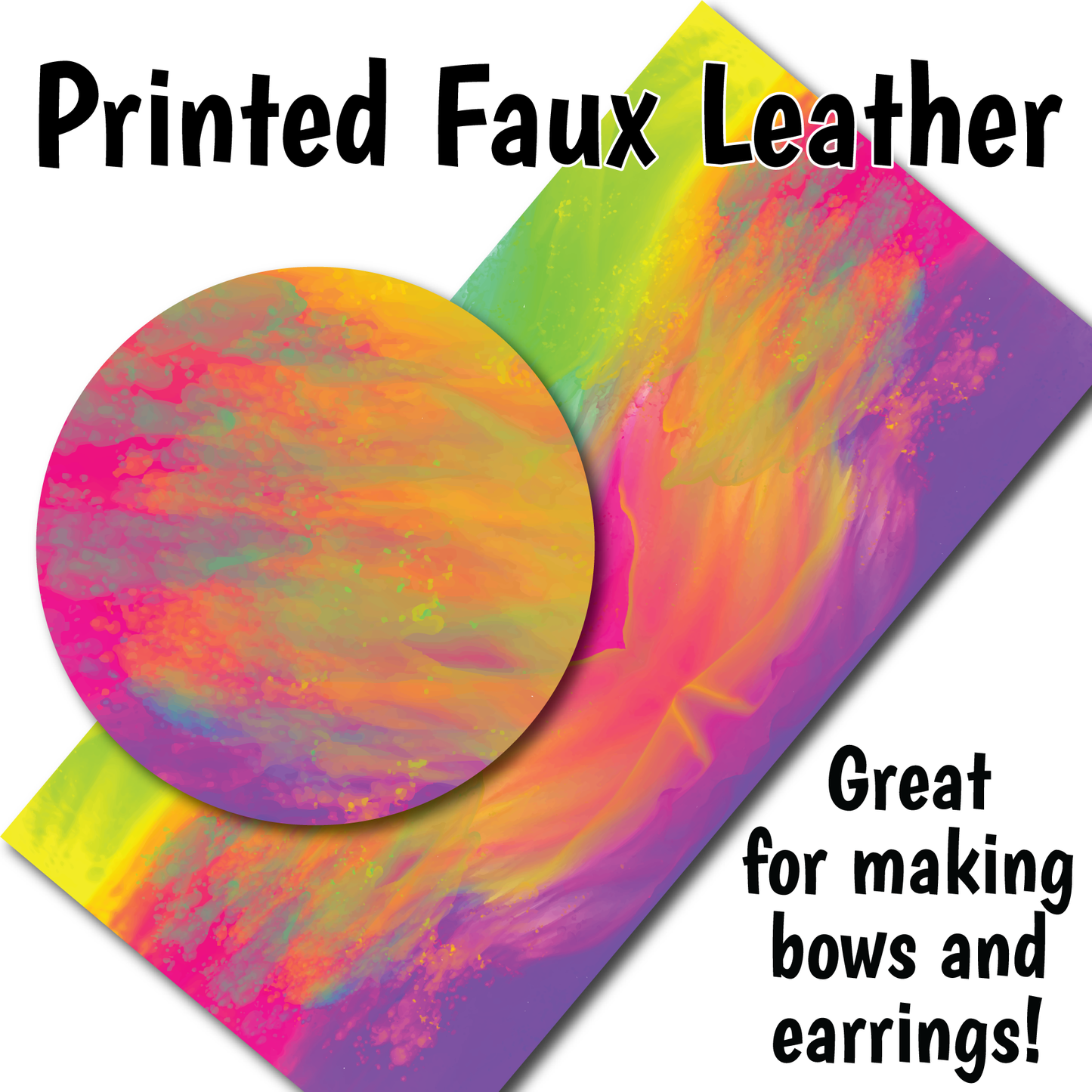 Abstract Paint I - Faux Leather Sheet (SHIPS IN 3 BUS DAYS)