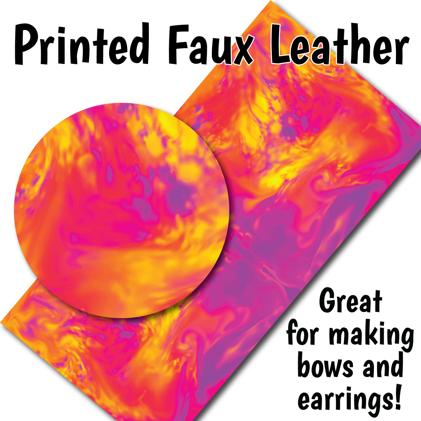 Abstract Paint J - Faux Leather Sheet (SHIPS IN 3 BUS DAYS)