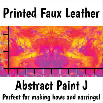 Abstract Paint J - Faux Leather Sheet (SHIPS IN 3 BUS DAYS)