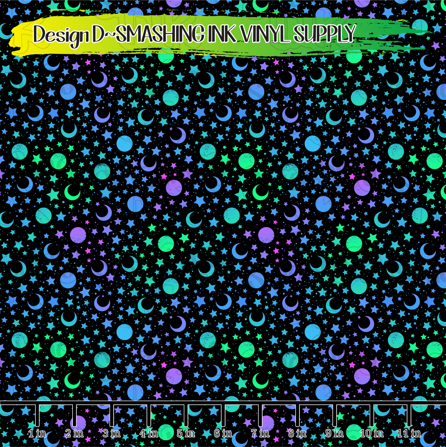 Colorful Night Sky ★ Pattern Vinyl | Faux Leather | Sublimation (TAT 3 BUS DAYS)