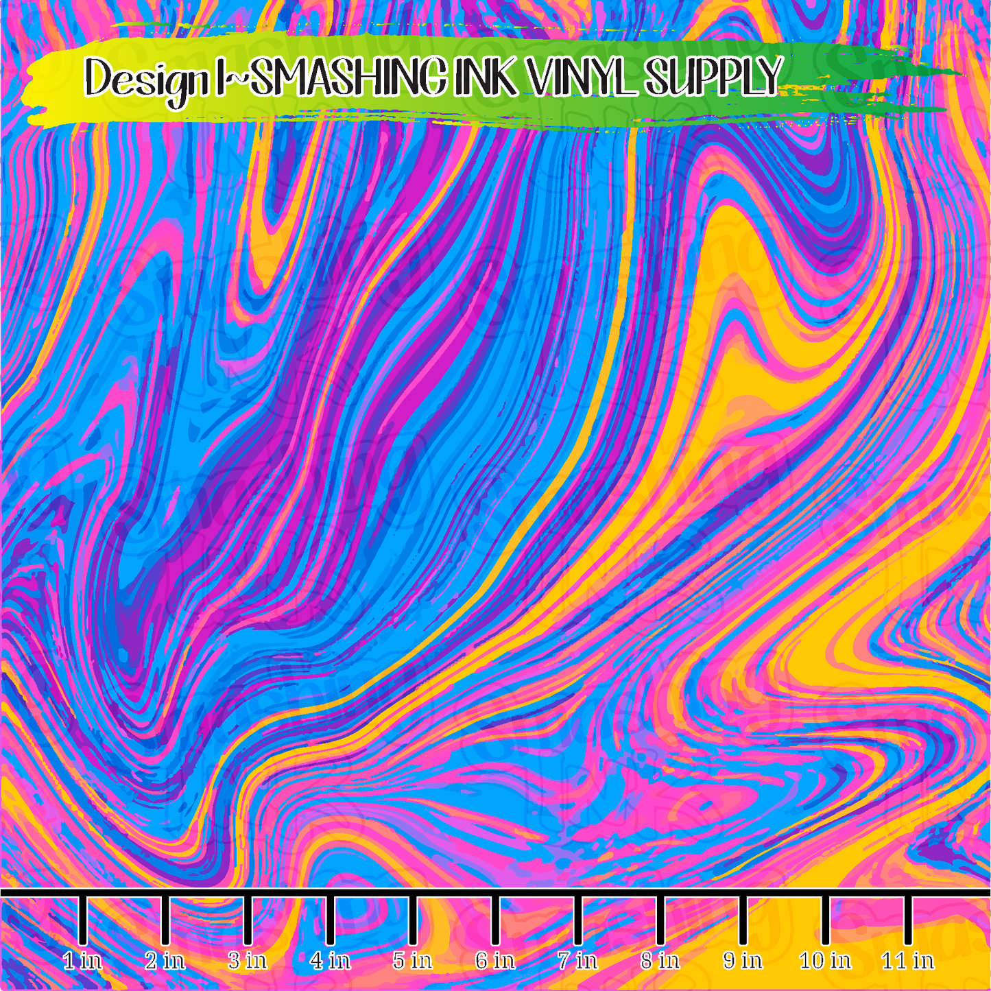 Colorful Swirls ★ Laser Safe Adhesive Film (TAT 3 BUS DAYS)