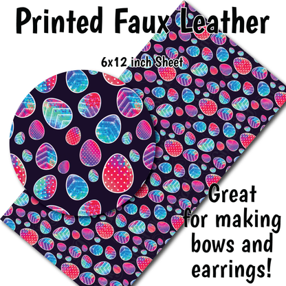 Colorful Eggs - Faux Leather Sheet (SHIPS IN 3 BUS DAYS)