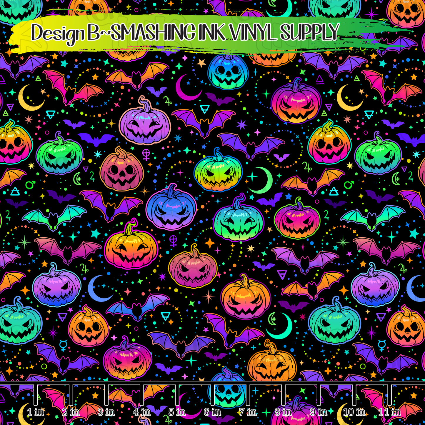 Colorful Halloween ★ Laser Safe Adhesive Film (TAT 3 BUS DAYS)
