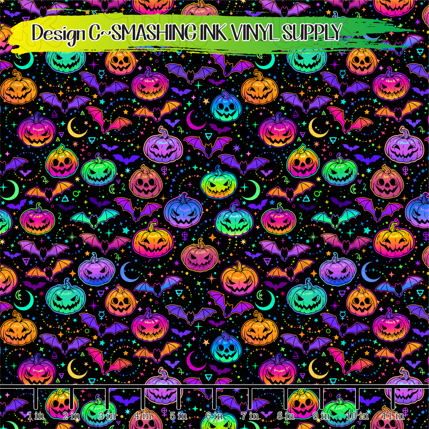 Colorful Halloween ★ Laser Safe Adhesive Film (TAT 3 BUS DAYS)