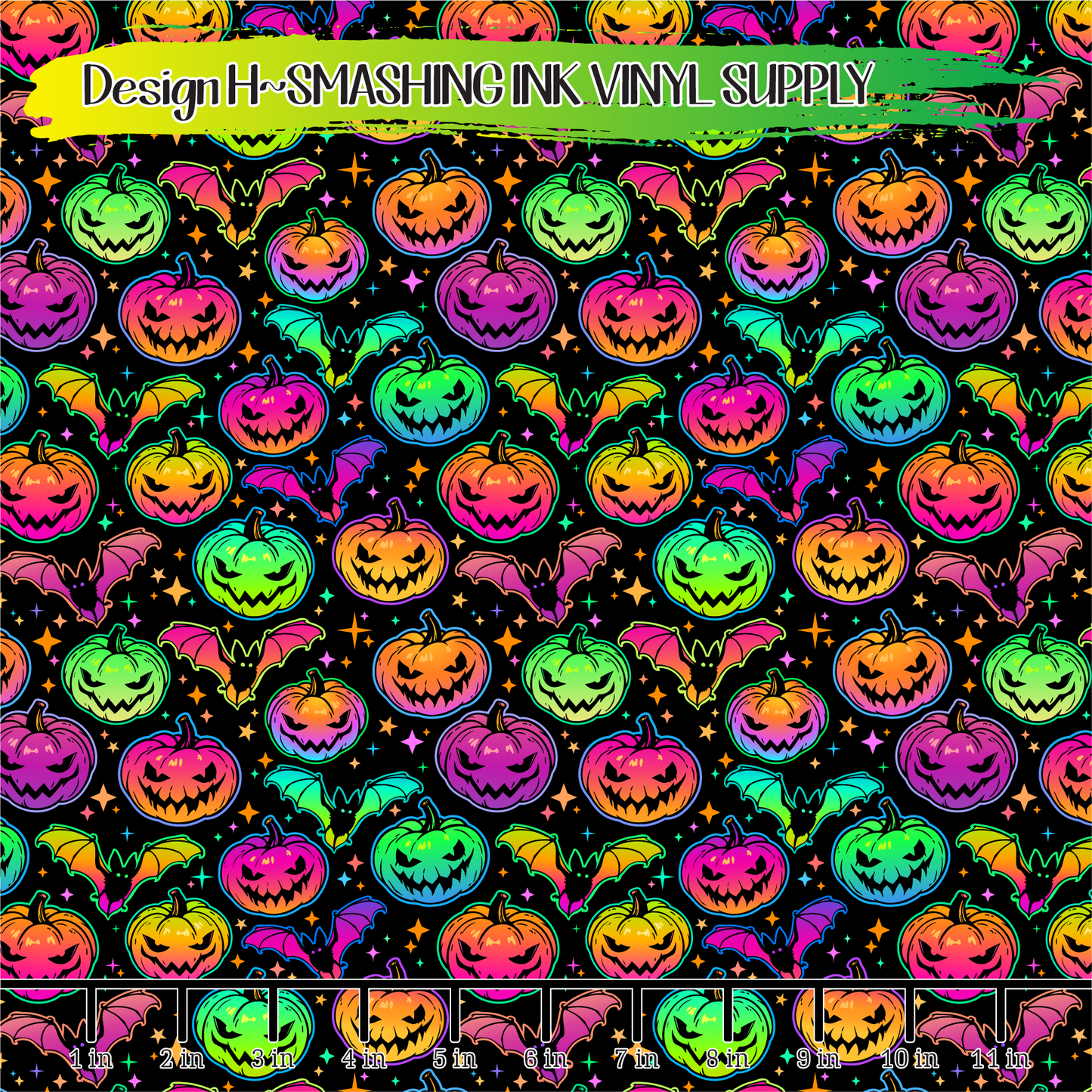 Rainbow Halloween ★ Laser Safe Adhesive Film (TAT 3 BUS DAYS)