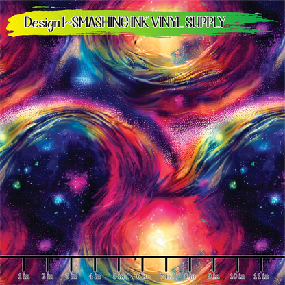 Rainbow Galaxy ★ Pattern Vinyl | Faux Leather | Sublimation (TAT 3 BUS DAYS)