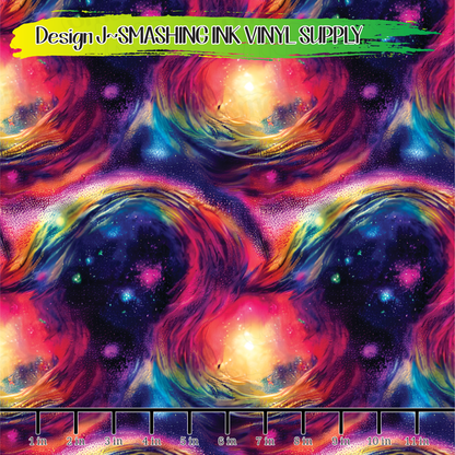 Rainbow Galaxy ★ Pattern Vinyl | Faux Leather | Sublimation (TAT 3 BUS DAYS)