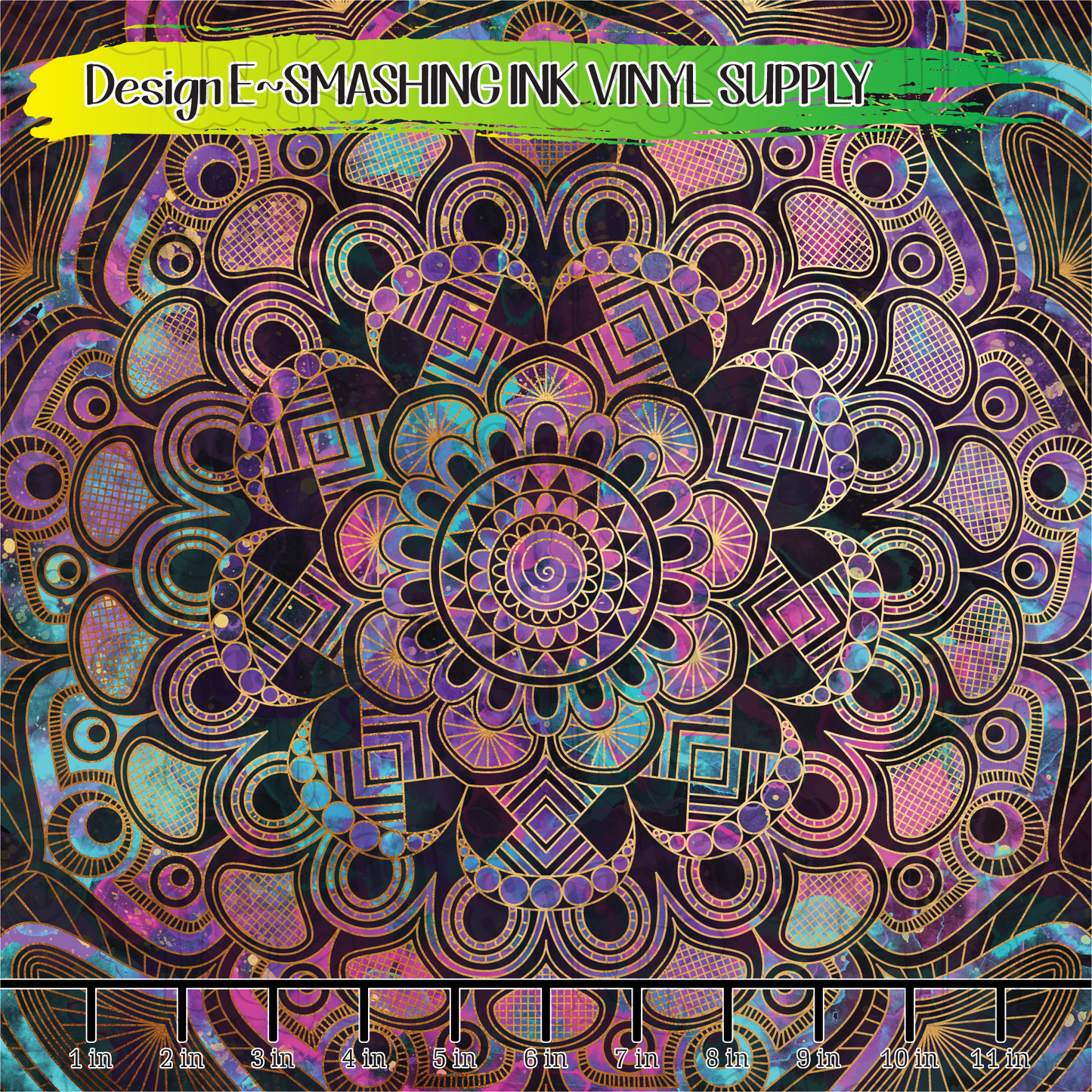 Colorful Mandala ★ Pattern Vinyl | Faux Leather | Sublimation (TAT 3 BUS DAYS)