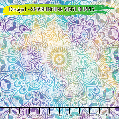 Colorful Mandala ★ Pattern Vinyl | Faux Leather | Sublimation (TAT 3 BUS DAYS)