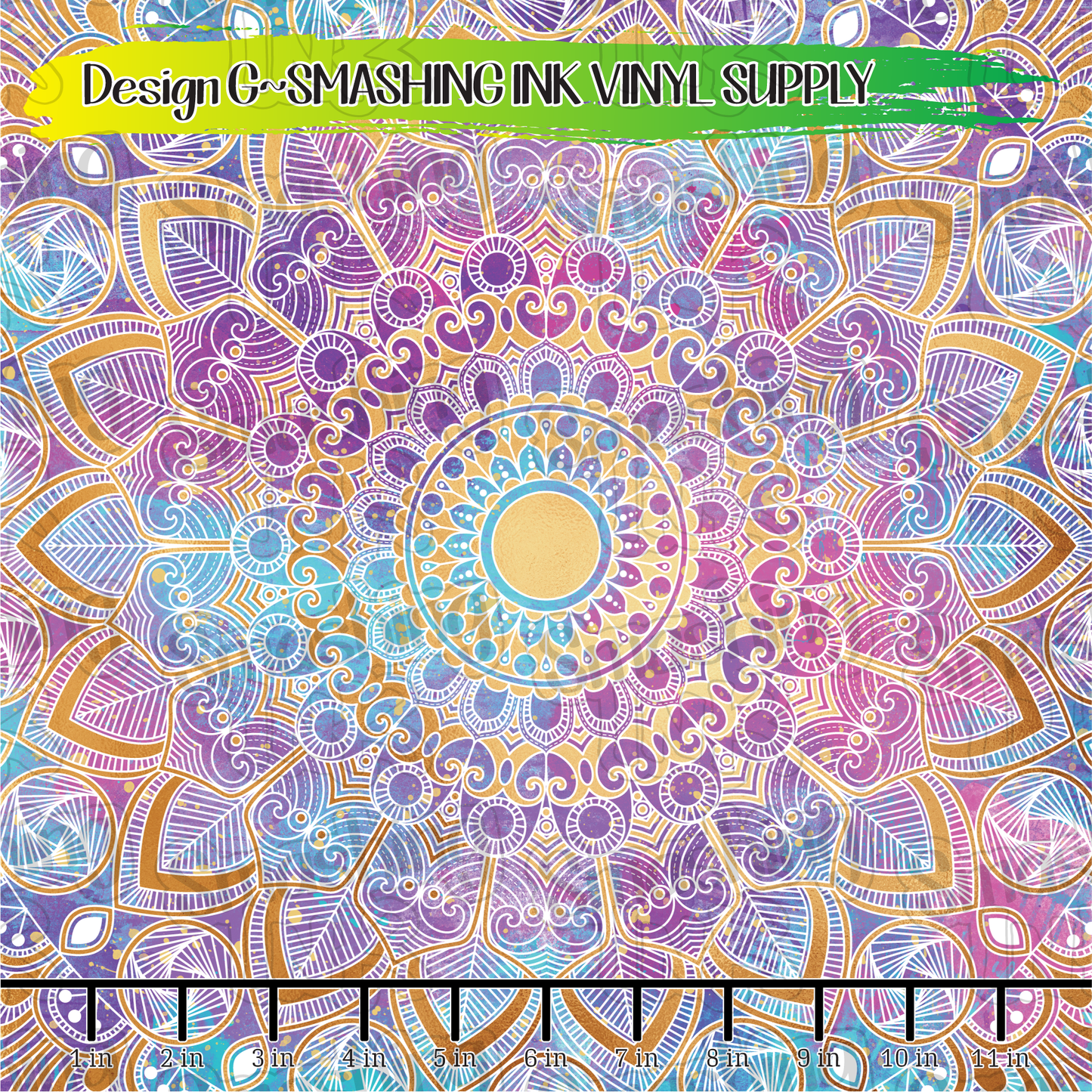 Colorful Mandala ★ Pattern Vinyl | Faux Leather | Sublimation (TAT 3 BUS DAYS)