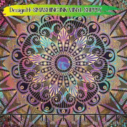 Colorful Mandala ★ Pattern Vinyl | Faux Leather | Sublimation (TAT 3 BUS DAYS)