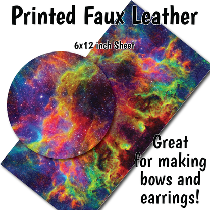 Rainbow Space - Faux Leather Sheet (SHIPS IN 3 BUS DAYS)