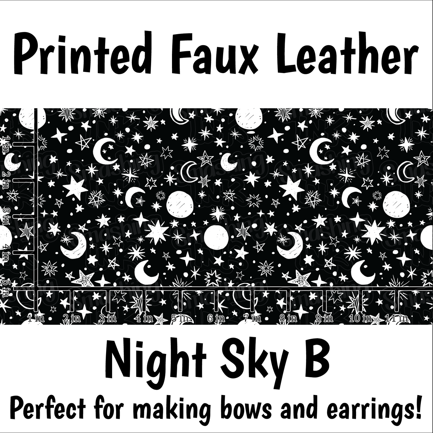 Night Sky B - Faux Leather Sheet (SHIPS IN 3 BUS DAYS)
