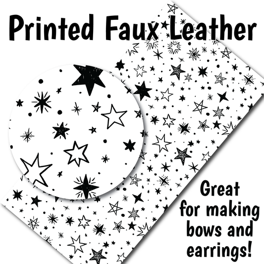 Night Sky C - Faux Leather Sheet (SHIPS IN 3 BUS DAYS)
