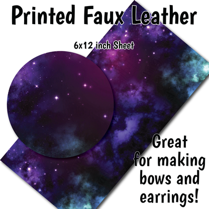 Galaxy Pattern - Faux Leather Sheet (SHIPS IN 3 BUS DAYS)