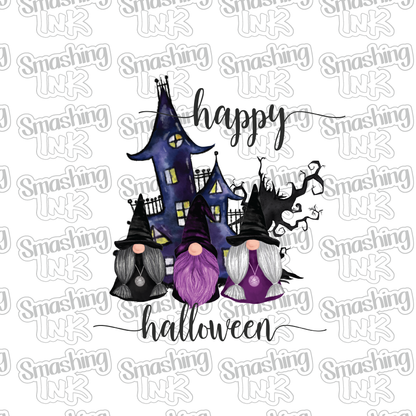 Happy Halloween Gnomes - Heat Transfer | DTF | Sublimation (TAT 3 BUS DAYS) [4E-22HTV]