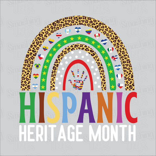 Hispanic Heritage Rainbow - Heat Transfer | DTF | Sublimation (TAT 3 BUS DAYS) [7J-2HTV]