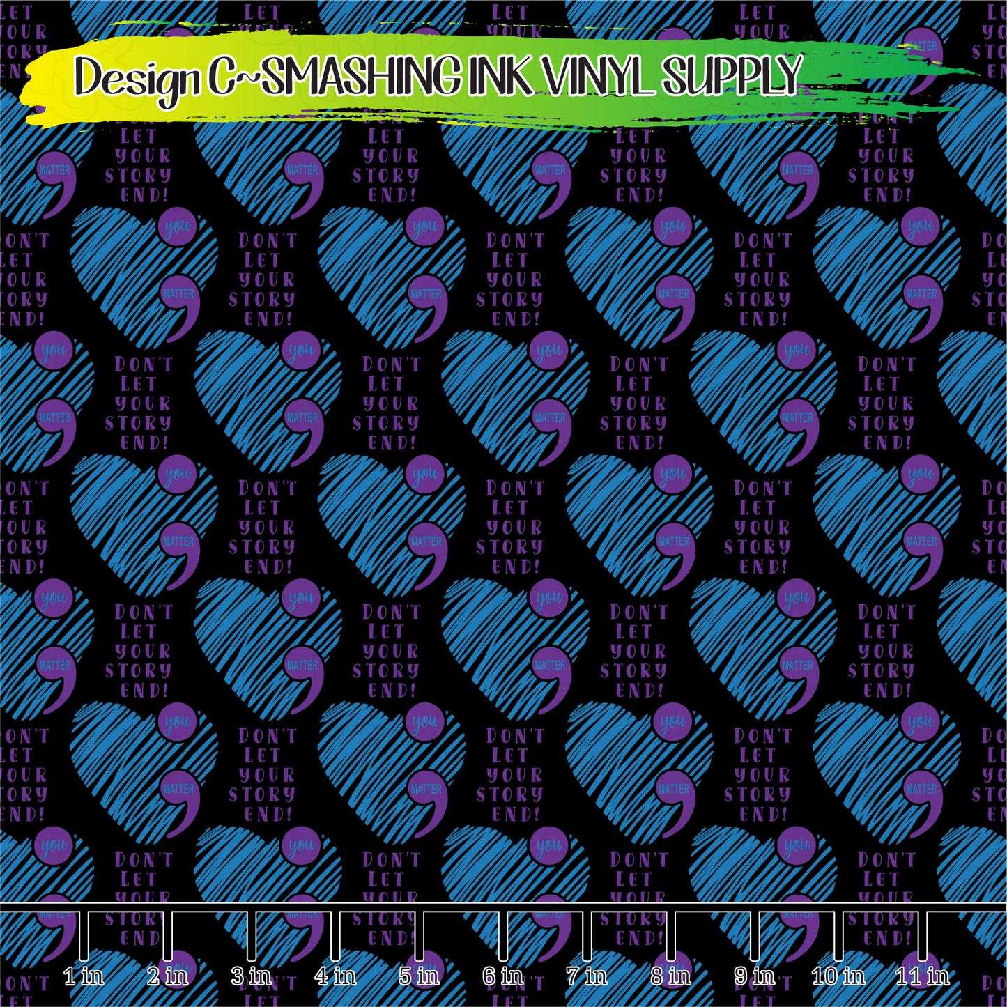 Suicide Awareness ★ Pattern Vinyl | Faux Leather | Sublimation (TAT 3 BUS DAYS)