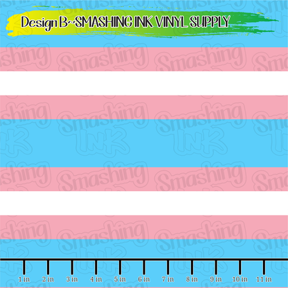 Trans Flag ★ Laser Safe Adhesive Film (TAT 3 BUS DAYS)