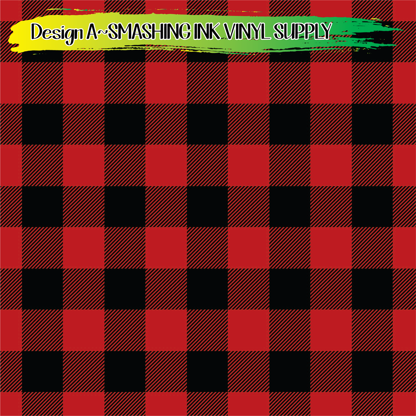 Red Buffalo Plaid ★ Laser Safe Adhesive Film (TAT 3 BUS DAYS)