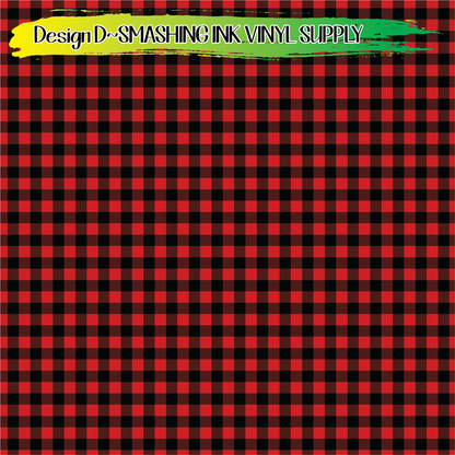 Red Buffalo Plaid ★ Laser Safe Adhesive Film (TAT 3 BUS DAYS)