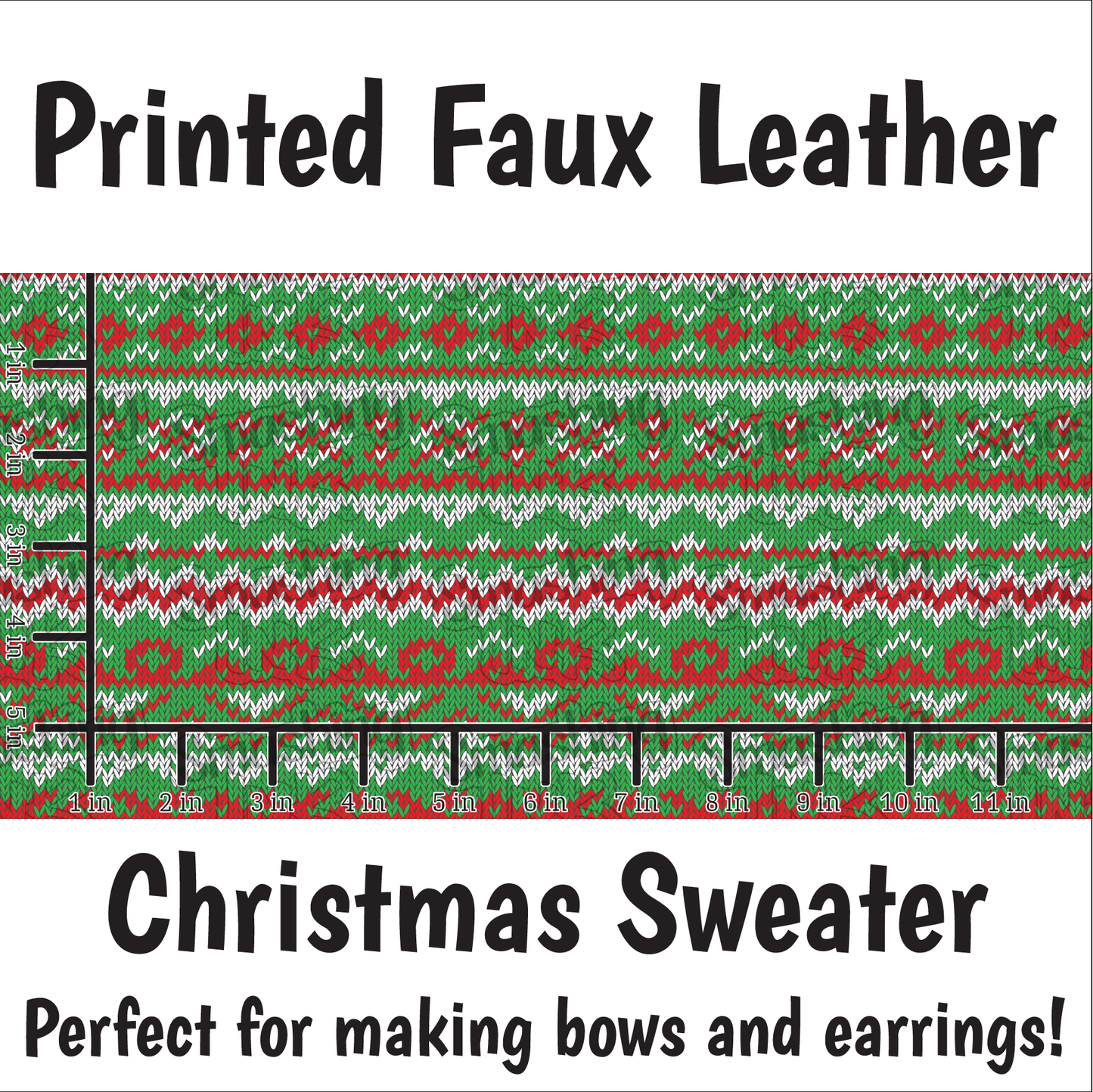 Christmas Sweater - Faux Leather Sheet (SHIPS IN 3 BUS DAYS)