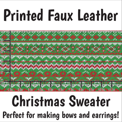 Christmas Sweater - Faux Leather Sheet (SHIPS IN 3 BUS DAYS)