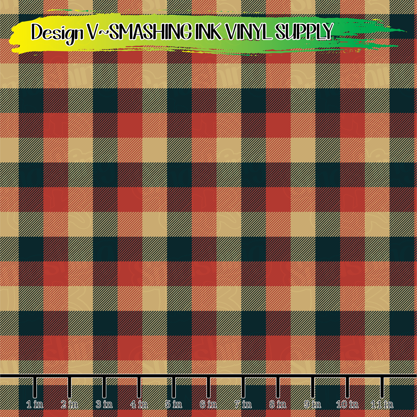 Christmas Plaid ★ Laser Safe Adhesive Film (TAT 3 BUS DAYS)