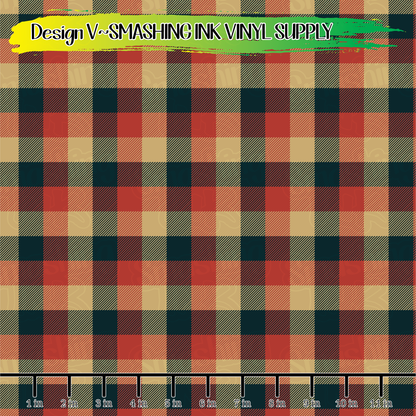 Christmas Plaid ★ Laser Safe Adhesive Film (TAT 3 BUS DAYS)