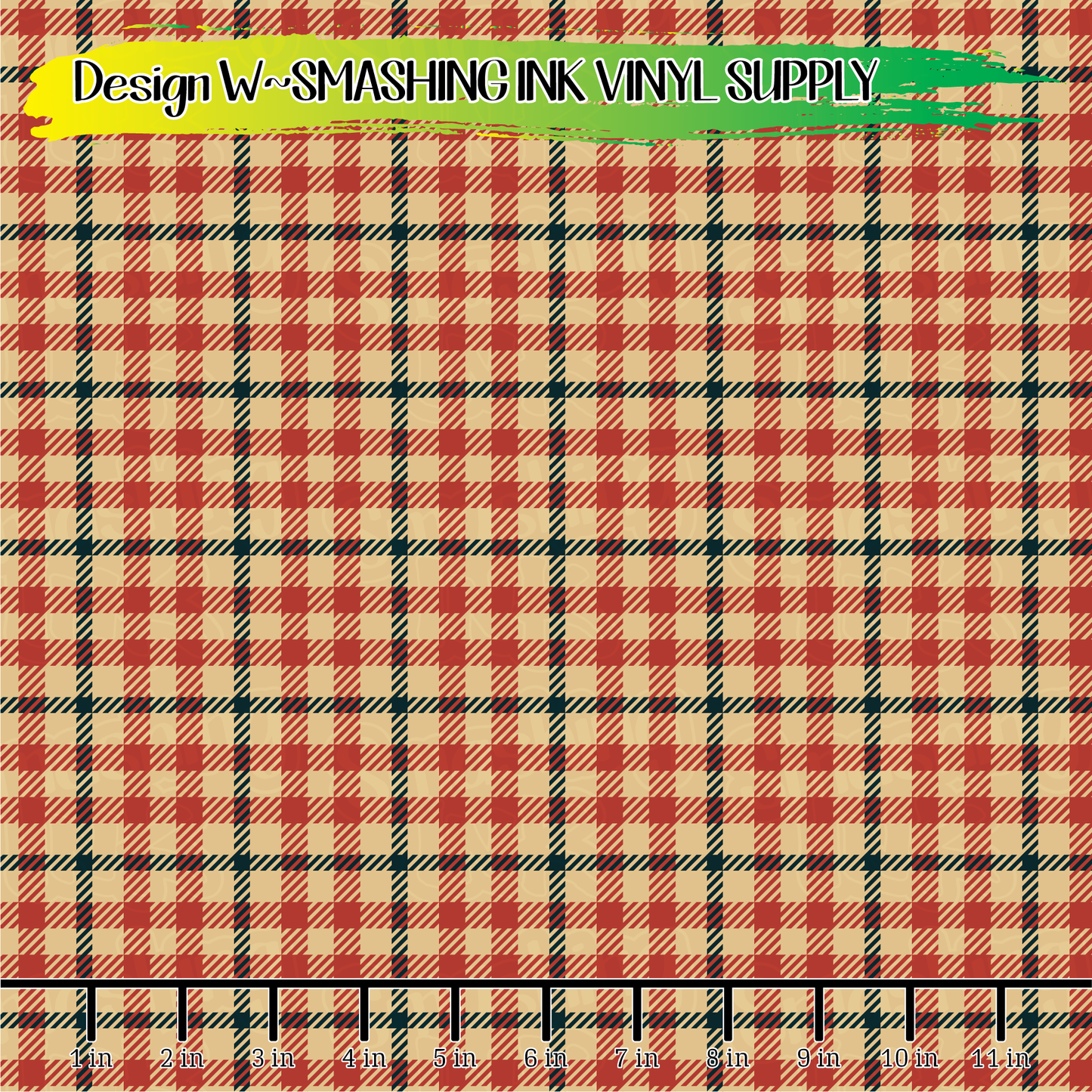 Christmas Plaid ★ Laser Safe Adhesive Film (TAT 3 BUS DAYS)