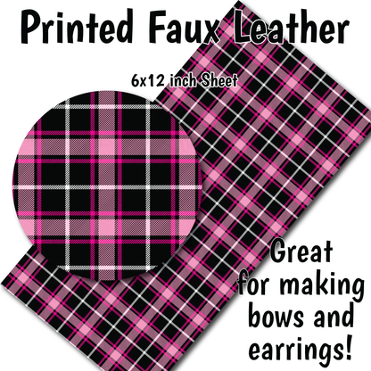 Valentine Plaid - Faux Leather Sheet (SHIPS IN 3 BUS DAYS)