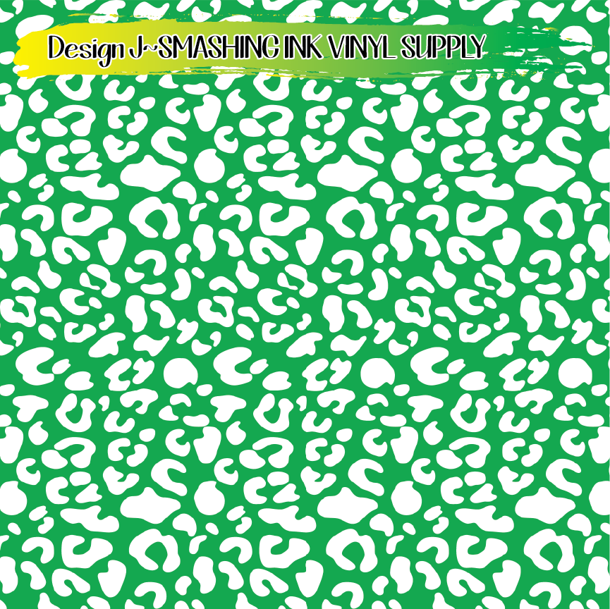 Green White Animal Print ★ Laser Safe Adhesive Film (TAT 3 BUS DAYS)