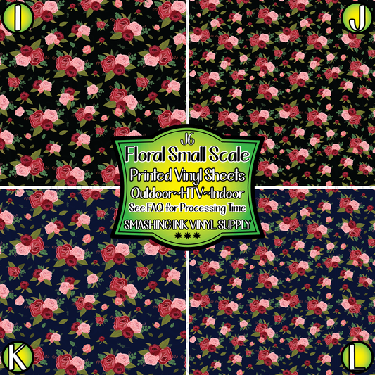 Small Scale Floral ★ Laser Safe Adhesive Film (TAT 3 BUS DAYS)