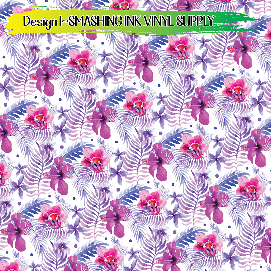 Tropical Flowers ★ Laser Safe Adhesive Film (TAT 3 BUS DAYS)