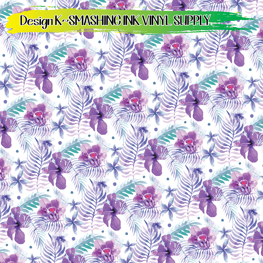 Tropical Flowers ★ Laser Safe Adhesive Film (TAT 3 BUS DAYS)