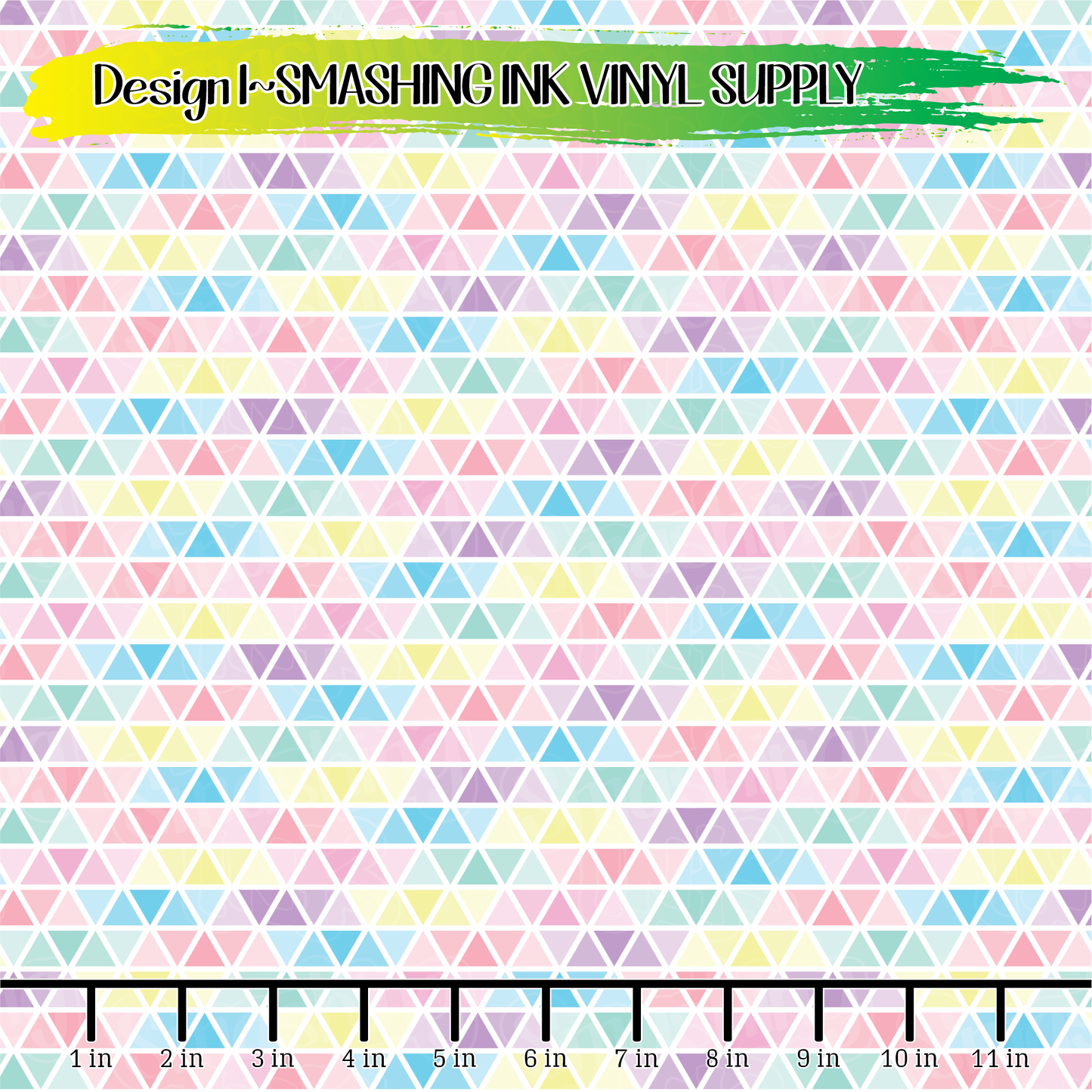 Colorful Triangles Small Scale ★ Pattern Vinyl | Faux Leather | Sublimation (TAT 3 BUS DAYS)