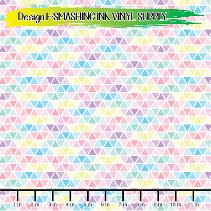 Colorful Triangles Small Scale ★ Laser Safe Adhesive Film (TAT 3 BUS DAYS)