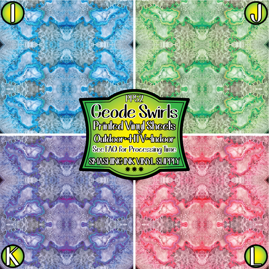 Geode Swirls ★ Pattern Vinyl | Faux Leather | Sublimation (TAT 3 BUS DAYS)
