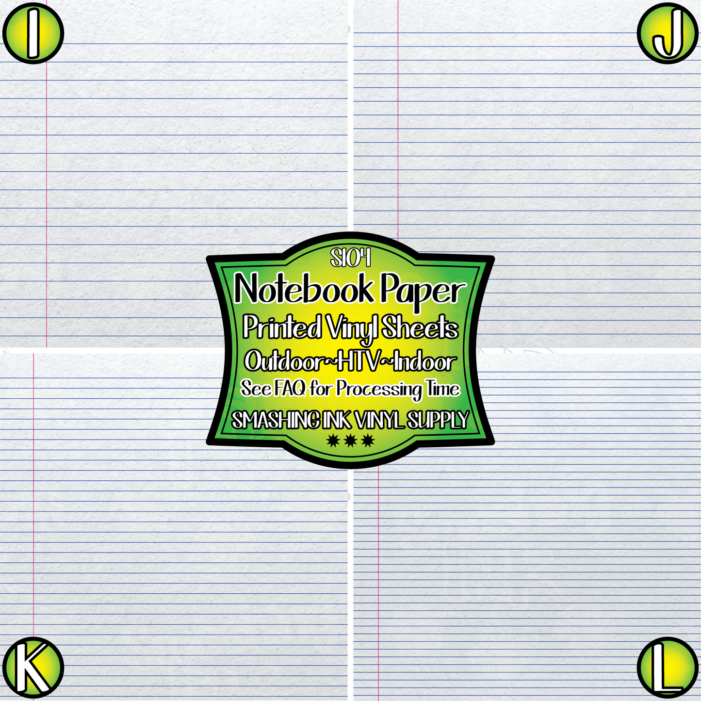 Notebook Paper ★ Pattern Vinyl | Faux Leather | Sublimation (TAT 3 BUS DAYS)