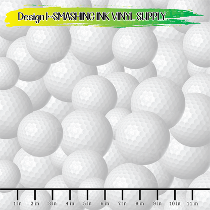 Golf Balls ★ Pattern Vinyl | Faux Leather | Sublimation (TAT 3 BUS DAYS)